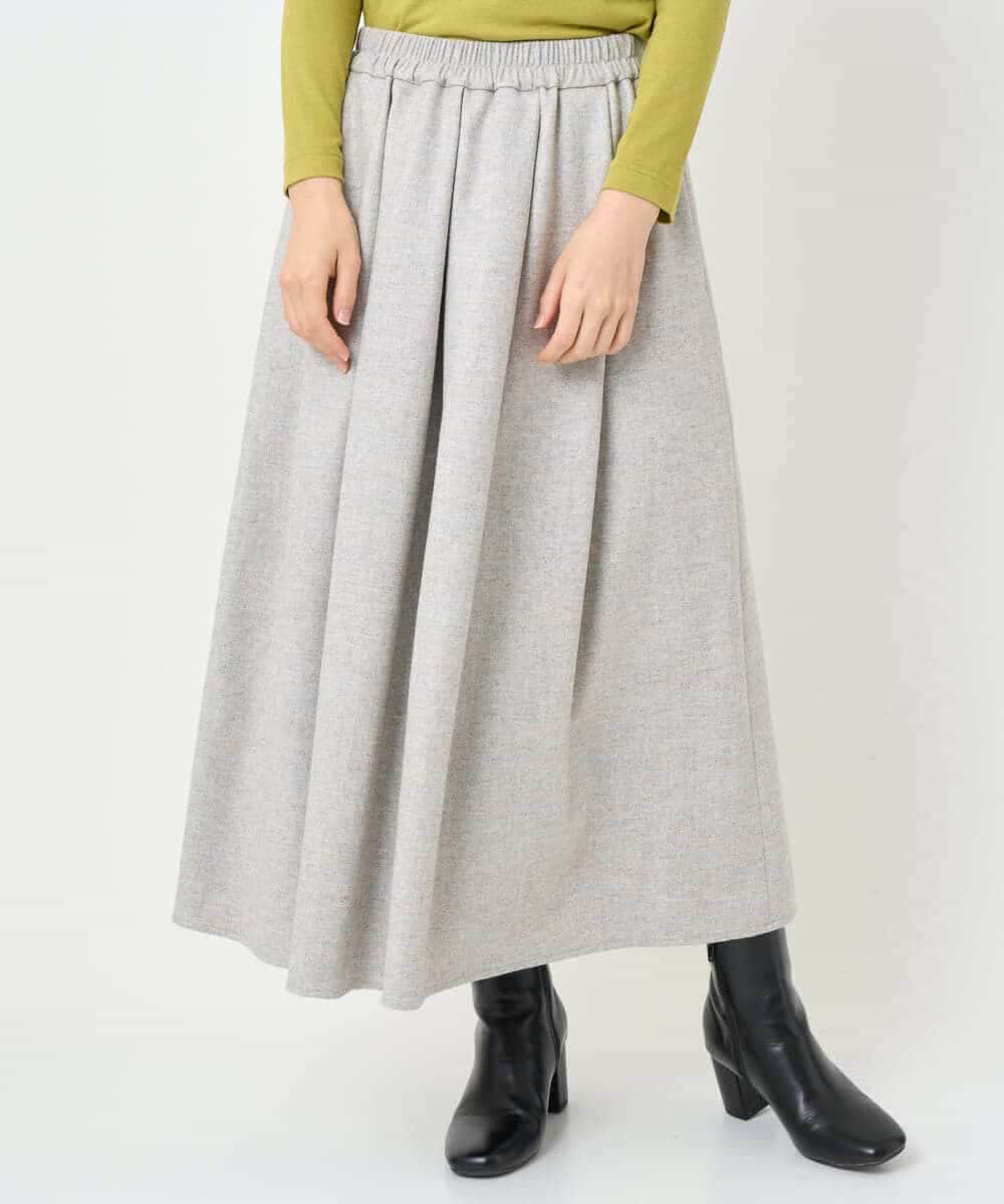 NHHAF85290 GIANNI LO GIUDICE(小さいサイズ)(メゾン ドゥ サンク) ウォッシャブルツイードスカート ベージュ系