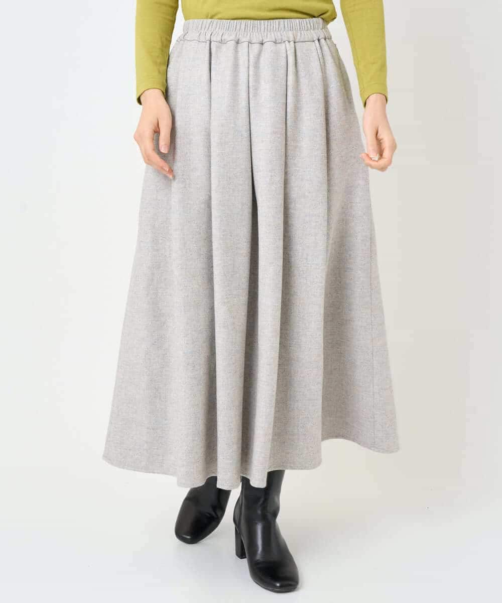 NHHAF85290 GIANNI LO GIUDICE(小さいサイズ)(メゾン ドゥ サンク) ウォッシャブルツイードスカート ベージュ系