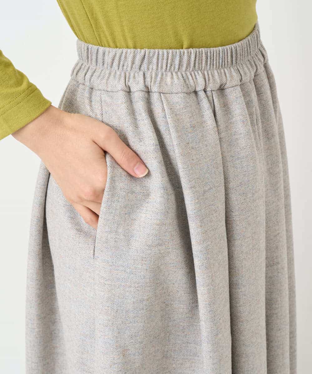 NHHAF85290 GIANNI LO GIUDICE(小さいサイズ)(メゾン ドゥ サンク) ウォッシャブルツイードスカート ベージュ系