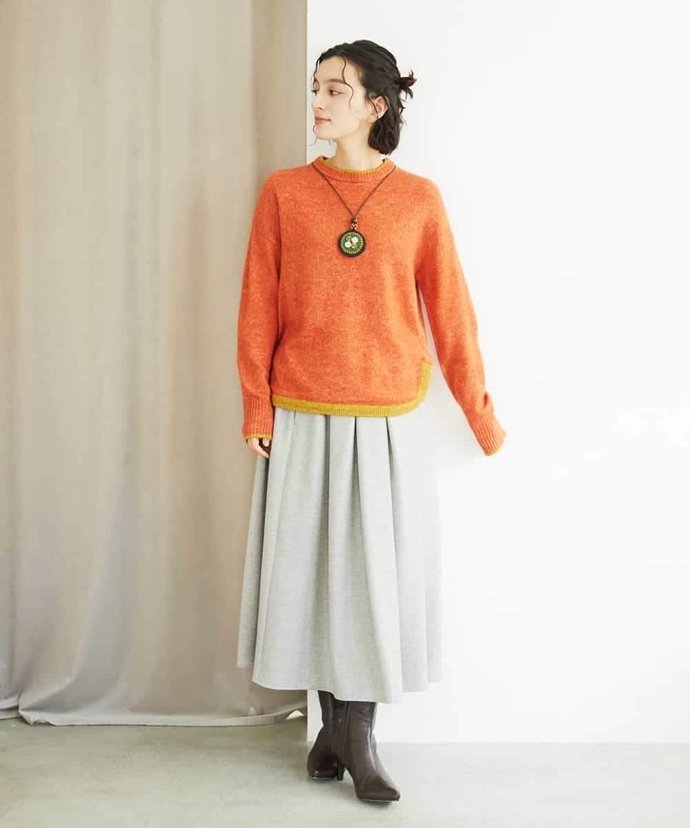 NHHAF85290 GIANNI LO GIUDICE(小さいサイズ)(メゾン ドゥ サンク) ウォッシャブルツイードスカート ベージュ系