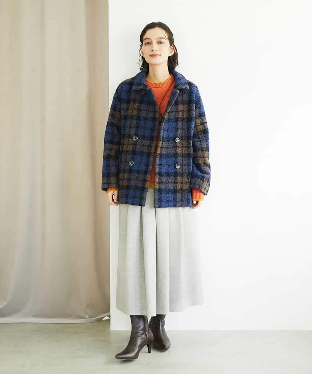 NHHAF85290 GIANNI LO GIUDICE(小さいサイズ)(メゾン ドゥ サンク) ウォッシャブルツイードスカート ベージュ系