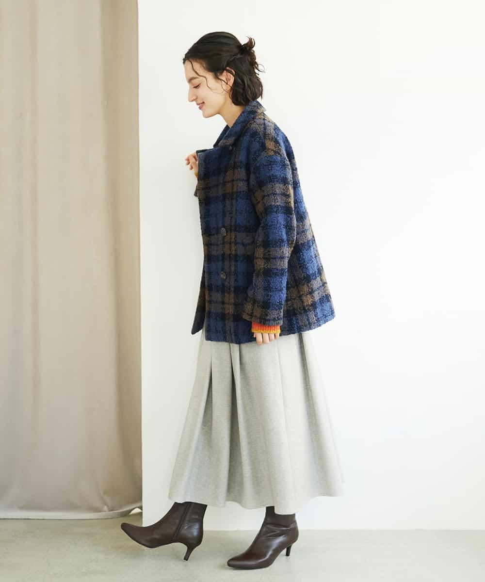 NHHAF85290 GIANNI LO GIUDICE(小さいサイズ)(メゾン ドゥ サンク) ウォッシャブルツイードスカート ベージュ系