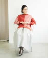 NHHAF85290 GIANNI LO GIUDICE(小さいサイズ)(メゾン ドゥ サンク) ウォッシャブルツイードスカート ベージュ系