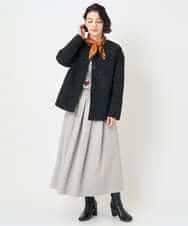 NHHAF85290 GIANNI LO GIUDICE(小さいサイズ)(メゾン ドゥ サンク) ウォッシャブルツイードスカート ベージュ系