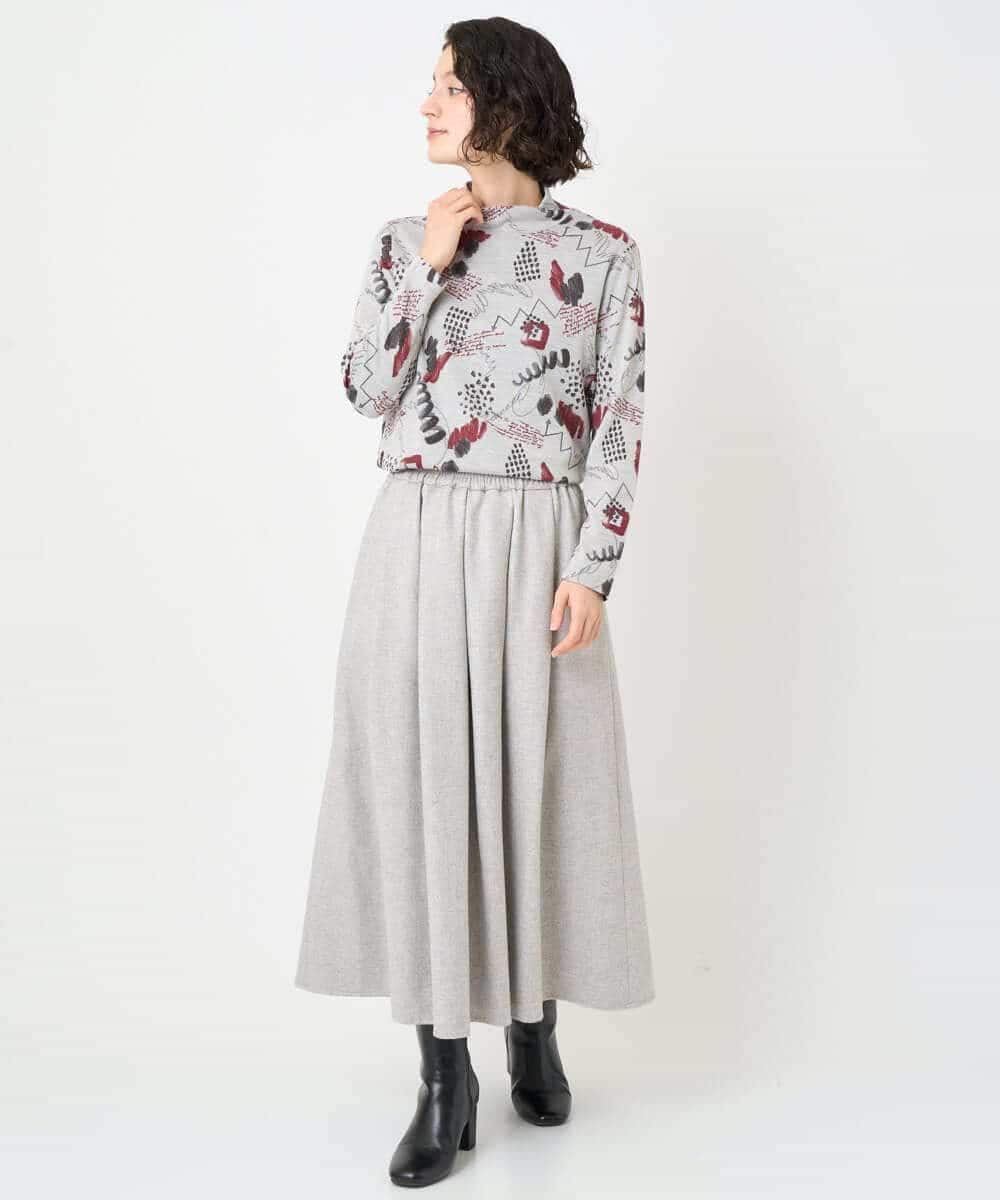 NHHAF85290 GIANNI LO GIUDICE(小さいサイズ)(メゾン ドゥ サンク) ウォッシャブルツイードスカート ベージュ系