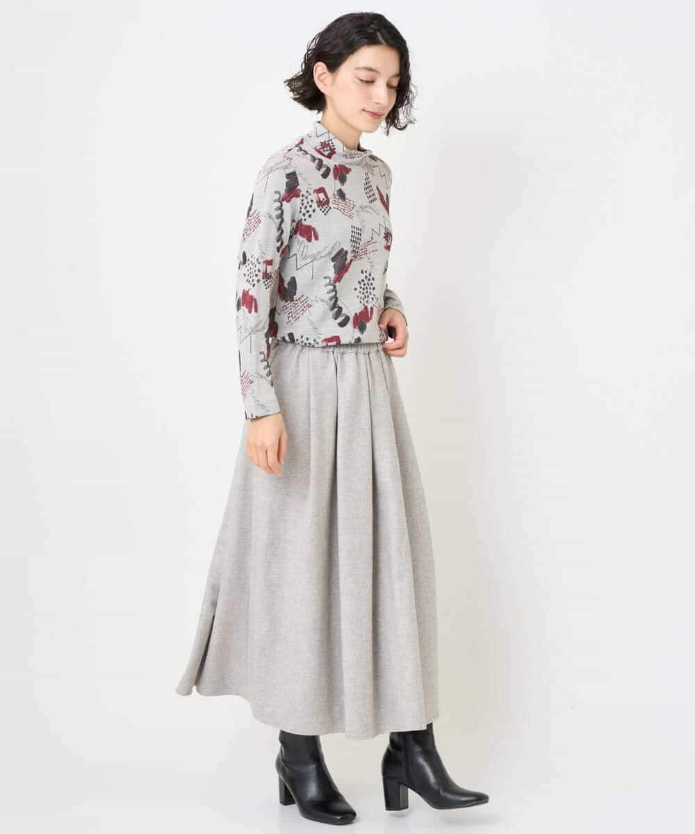 NHHAF85290 GIANNI LO GIUDICE(小さいサイズ)(メゾン ドゥ サンク) ウォッシャブルツイードスカート ベージュ系