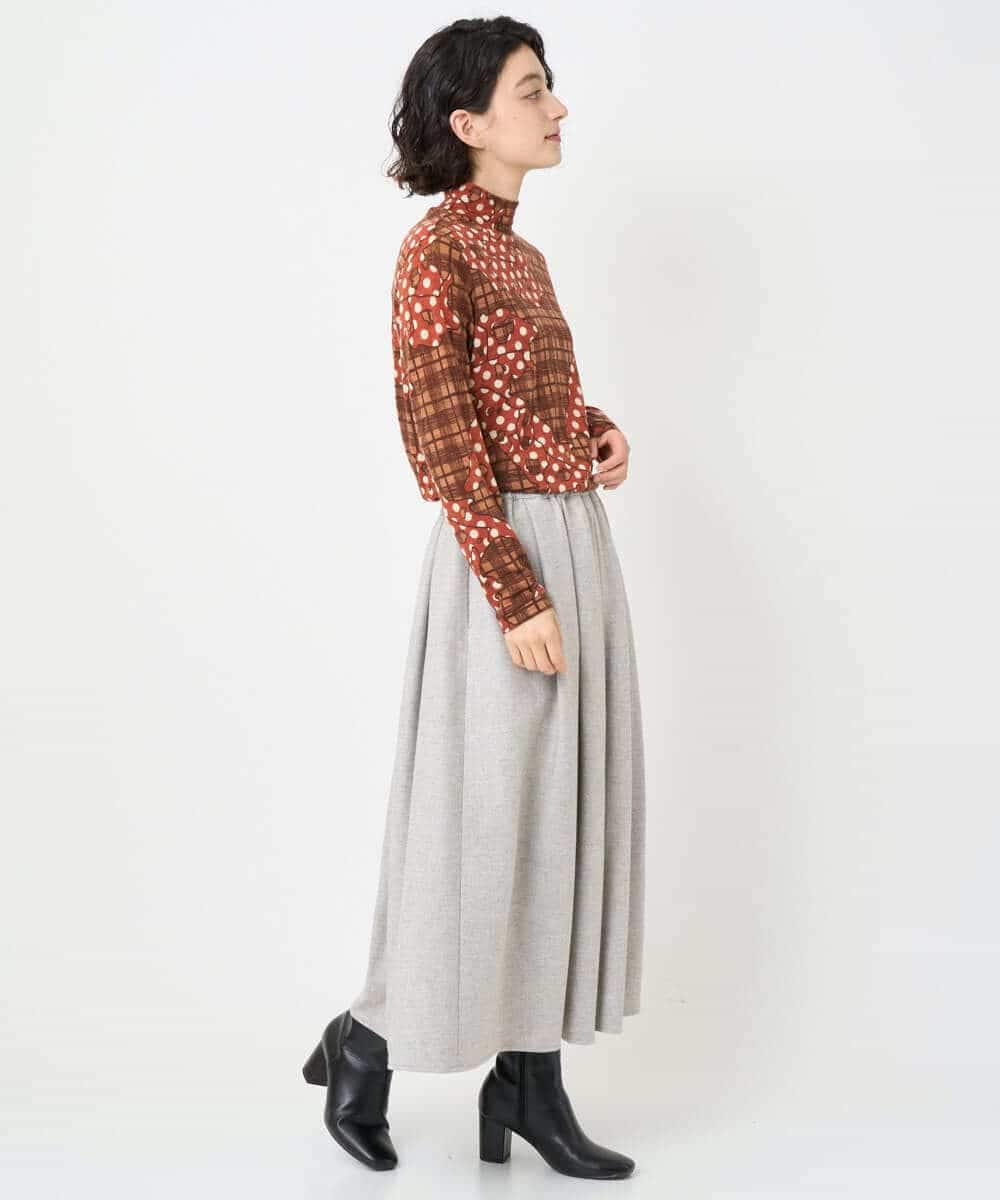 NHHAF85290 GIANNI LO GIUDICE(小さいサイズ)(メゾン ドゥ サンク) ウォッシャブルツイードスカート ベージュ系