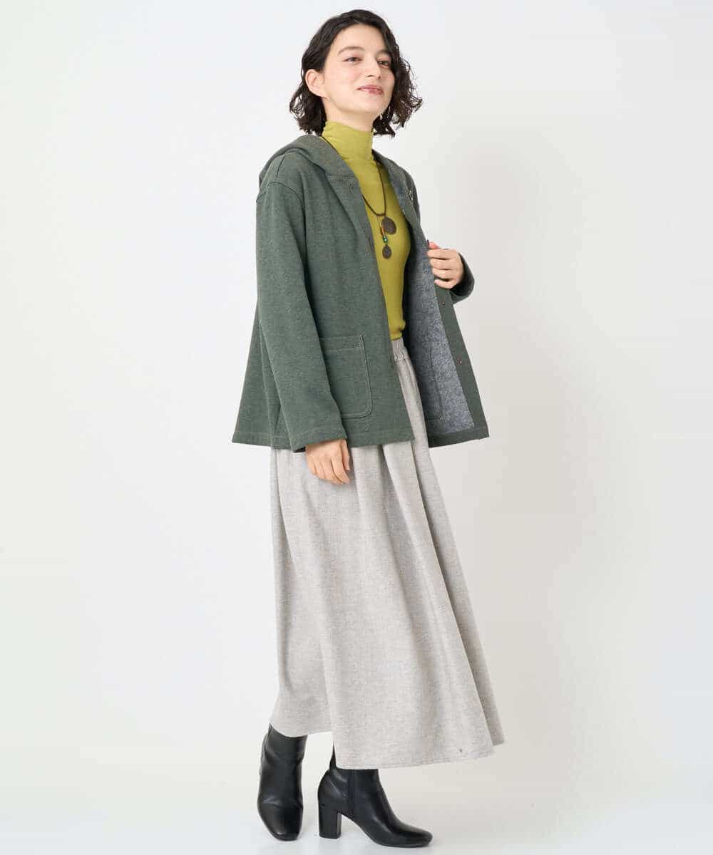 NHHAF85290 GIANNI LO GIUDICE(小さいサイズ)(メゾン ドゥ サンク) ウォッシャブルツイードスカート ベージュ系