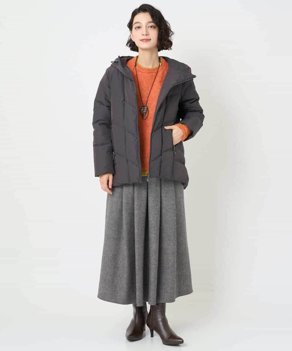 NHHAF85290 GIANNI LO GIUDICE(小さいサイズ)(メゾン ドゥ サンク) ウォッシャブルツイードスカート ベージュ系