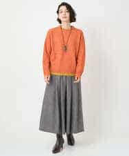 NHHAF85290 GIANNI LO GIUDICE(小さいサイズ)(メゾン ドゥ サンク) ウォッシャブルツイードスカート ベージュ系