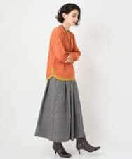 NHHAF85290 GIANNI LO GIUDICE(小さいサイズ)(メゾン ドゥ サンク) ウォッシャブルツイードスカート ベージュ系