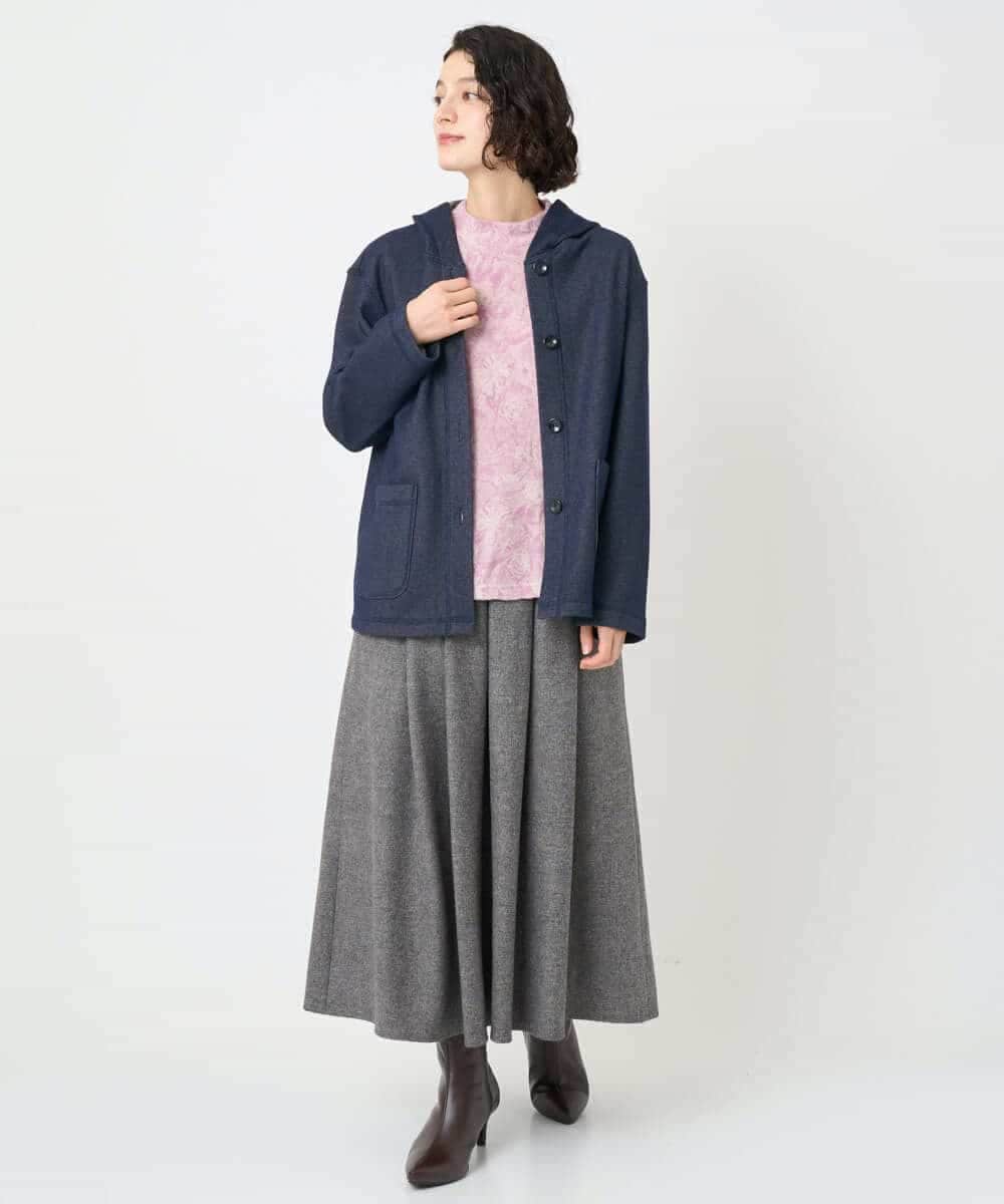 NHHAF85290 GIANNI LO GIUDICE(小さいサイズ)(メゾン ドゥ サンク) ウォッシャブルツイードスカート ベージュ系