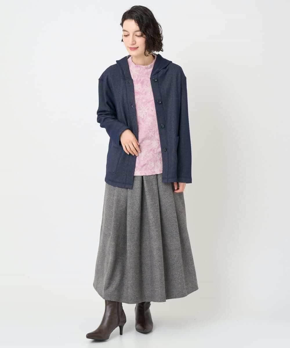 NHHAF85290 GIANNI LO GIUDICE(小さいサイズ)(メゾン ドゥ サンク) ウォッシャブルツイードスカート ベージュ系