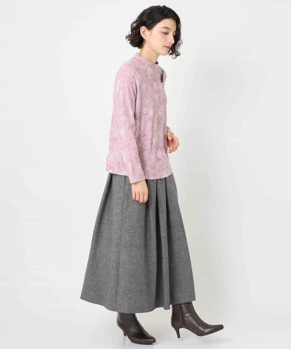 NHHAF85290 GIANNI LO GIUDICE(小さいサイズ)(メゾン ドゥ サンク) ウォッシャブルツイードスカート ベージュ系