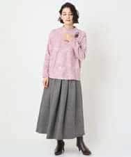 NHHAF85290 GIANNI LO GIUDICE(小さいサイズ)(メゾン ドゥ サンク) ウォッシャブルツイードスカート ベージュ系