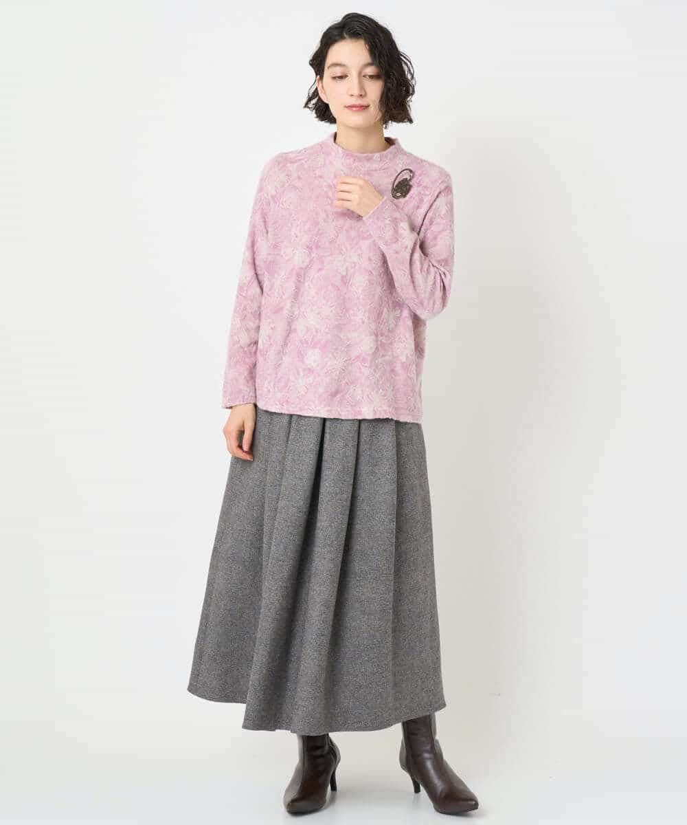 NHHAF85290 GIANNI LO GIUDICE(小さいサイズ)(メゾン ドゥ サンク) ウォッシャブルツイードスカート ベージュ系