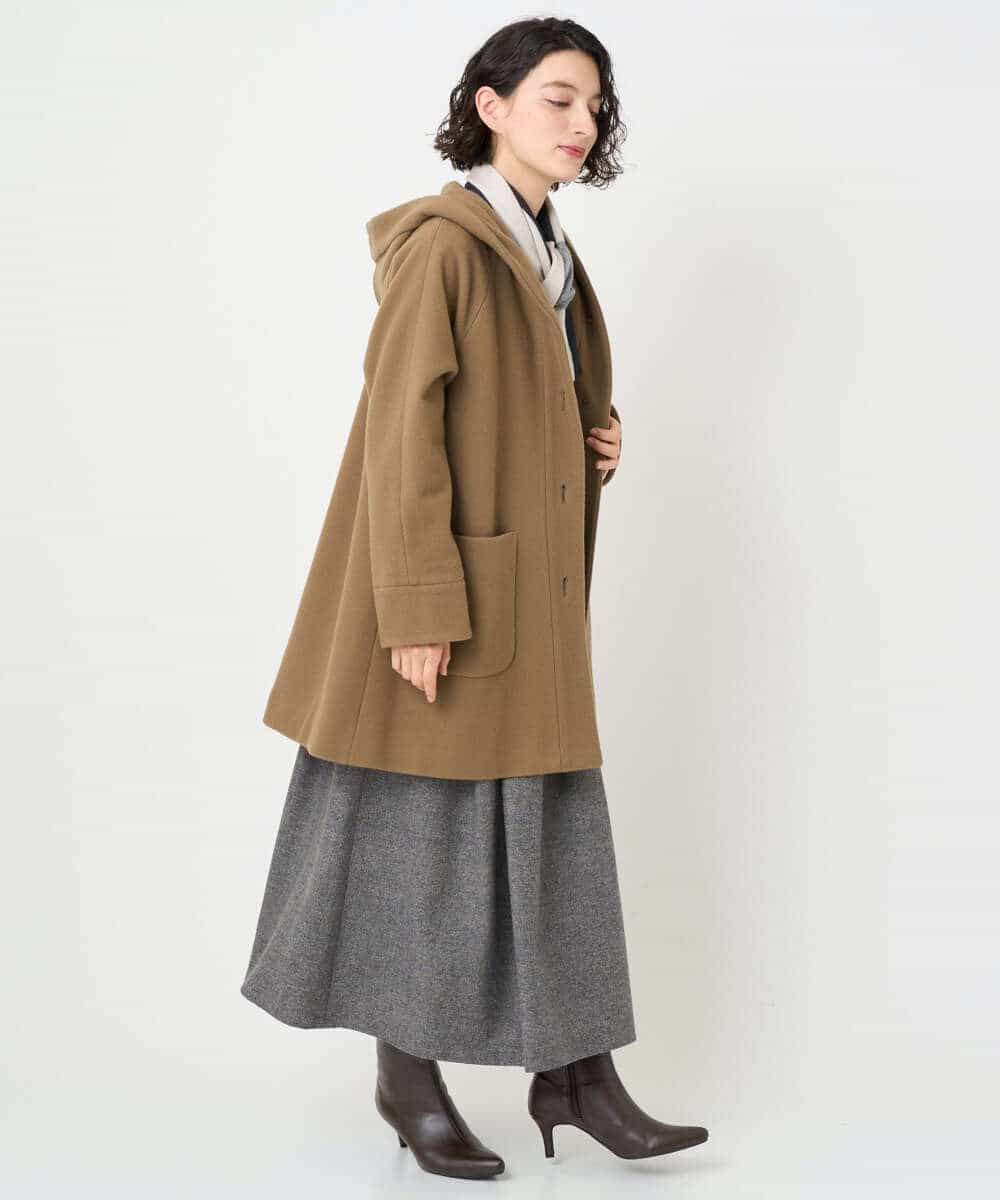 NHHAF85290 GIANNI LO GIUDICE(小さいサイズ)(メゾン ドゥ サンク) ウォッシャブルツイードスカート ベージュ系