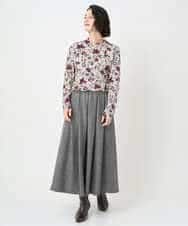 NHHAF85290 GIANNI LO GIUDICE(小さいサイズ)(メゾン ドゥ サンク) ウォッシャブルツイードスカート ベージュ系