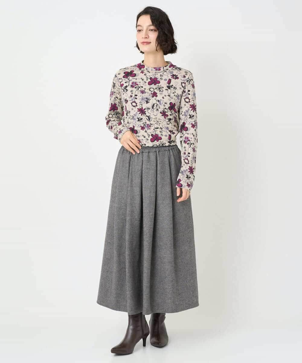 NHHAF85290 GIANNI LO GIUDICE(小さいサイズ)(メゾン ドゥ サンク) ウォッシャブルツイードスカート ベージュ系