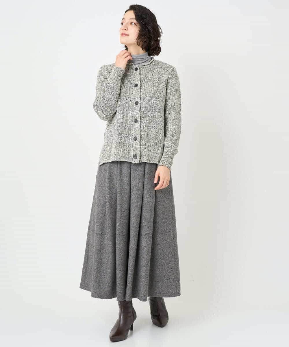 NHHAF85290 GIANNI LO GIUDICE(小さいサイズ)(メゾン ドゥ サンク) ウォッシャブルツイードスカート ベージュ系