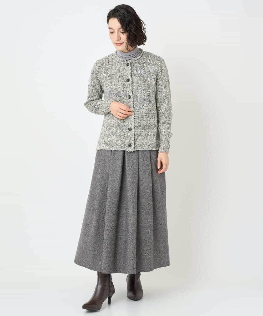 NHHAF85290 GIANNI LO GIUDICE(小さいサイズ)(メゾン ドゥ サンク) ウォッシャブルツイードスカート ベージュ系