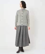 NHHAF85290 GIANNI LO GIUDICE(小さいサイズ)(メゾン ドゥ サンク) ウォッシャブルツイードスカート ベージュ系