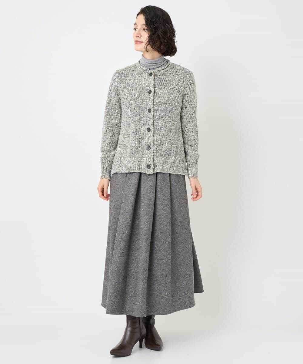 NHHAF85290 GIANNI LO GIUDICE(小さいサイズ)(メゾン ドゥ サンク) ウォッシャブルツイードスカート ベージュ系