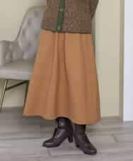 NHHAH36270 GIANNI LO GIUDICE(小さいサイズ)(メゾン ドゥ サンク) [日本製]2WAYツイル裏起毛スカート ベージュ
