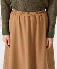 NHHAH36270 GIANNI LO GIUDICE(小さいサイズ)(メゾン ドゥ サンク) [日本製]2WAYツイル裏起毛スカート ベージュ