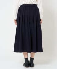 NHHAH46330 GIANNI LO GIUDICE(小さいサイズ)(メゾン ドゥ サンク) [セットアップ対応]ウールリファインガーゼスカート ネイビー