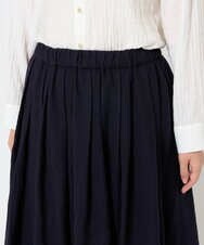 NHHAH46330 GIANNI LO GIUDICE(小さいサイズ)(メゾン ドゥ サンク) [セットアップ対応]ウールリファインガーゼスカート ネイビー