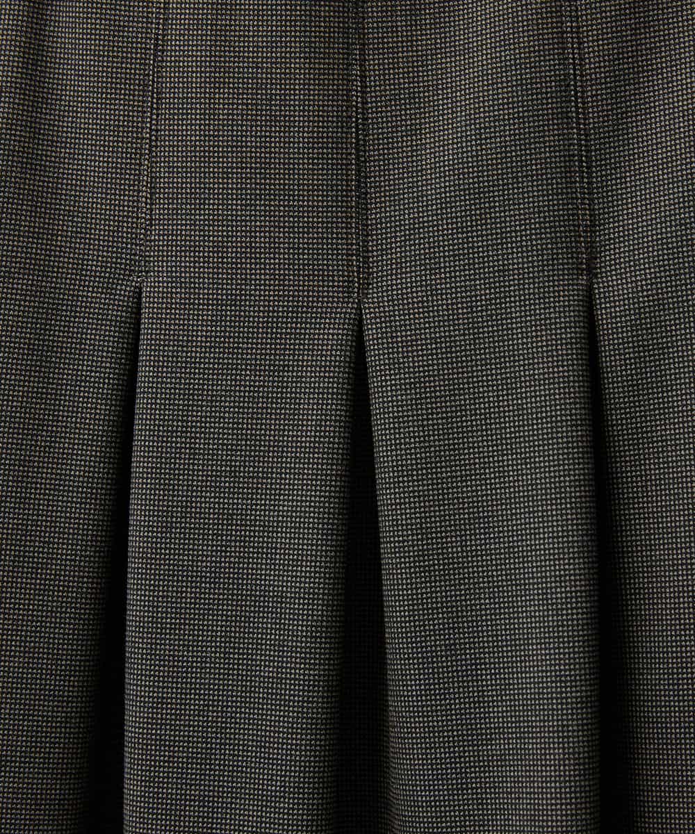 NHHAI85270 GIANNI LO GIUDICE(小さいサイズ)(メゾン ドゥ サンク) アウトファーストタックフレア スカート（ピンヘッド柄） ブラウン