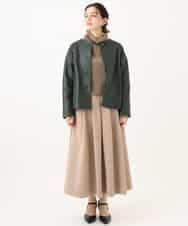 NHHAI86290 GIANNI LO GIUDICE(小さいサイズ)(メゾン ドゥ サンク) [セットアップ対応]タックフレアースカート ベージュ