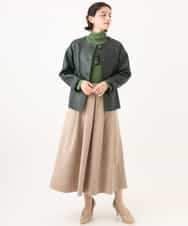 NHHAI86290 GIANNI LO GIUDICE(小さいサイズ)(メゾン ドゥ サンク) [セットアップ対応]タックフレアースカート ベージュ