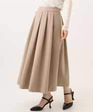 NHHAI86290 GIANNI LO GIUDICE(小さいサイズ)(メゾン ドゥ サンク) [セットアップ対応]タックフレアースカート ベージュ