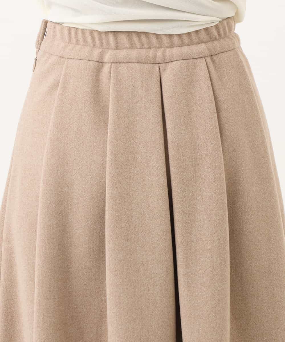 NHHAI86290 GIANNI LO GIUDICE(小さいサイズ)(メゾン ドゥ サンク) [セットアップ対応]タックフレアースカート ベージュ