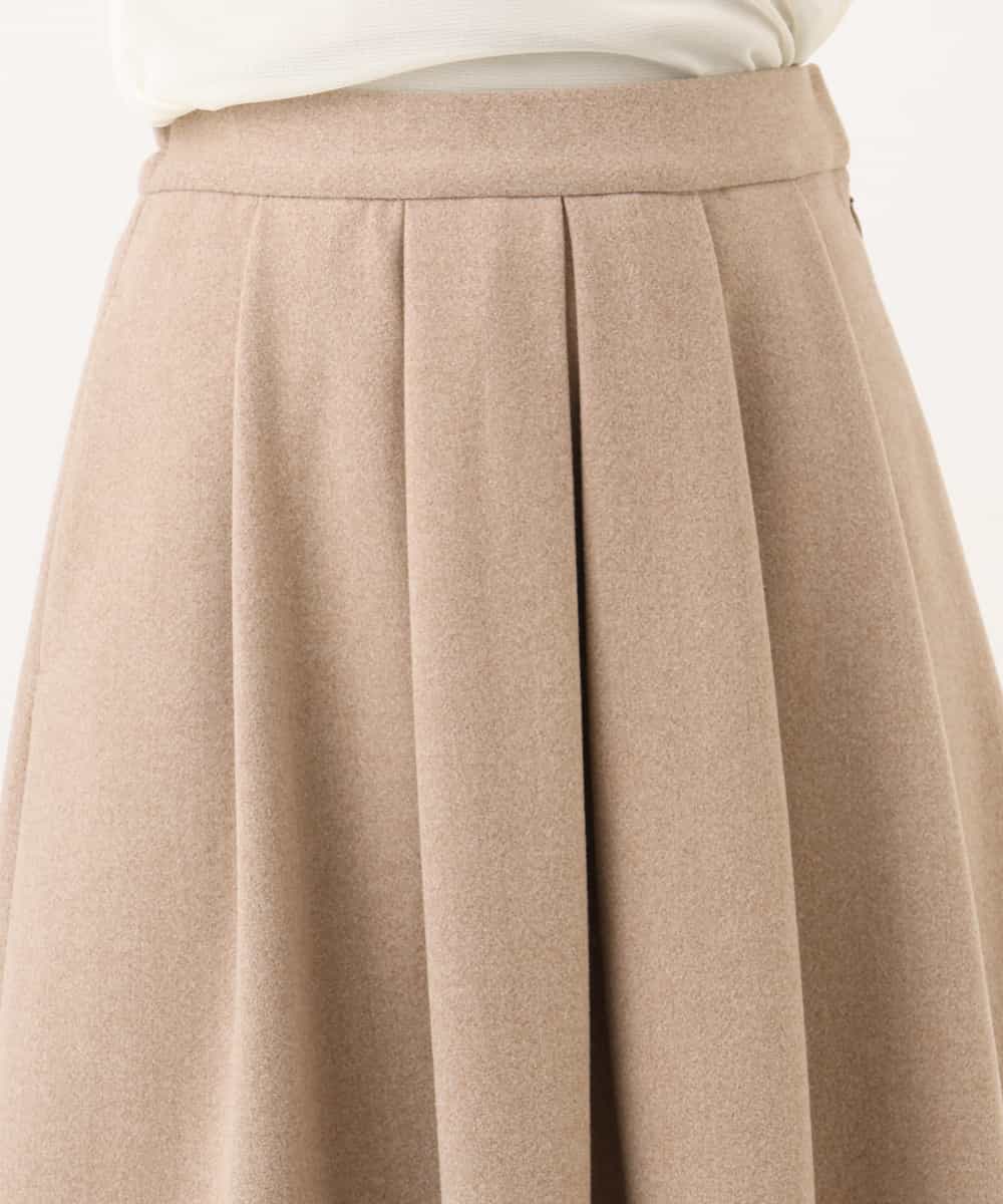 NHHAI86290 GIANNI LO GIUDICE(小さいサイズ)(メゾン ドゥ サンク) [セットアップ対応]タックフレアースカート ベージュ
