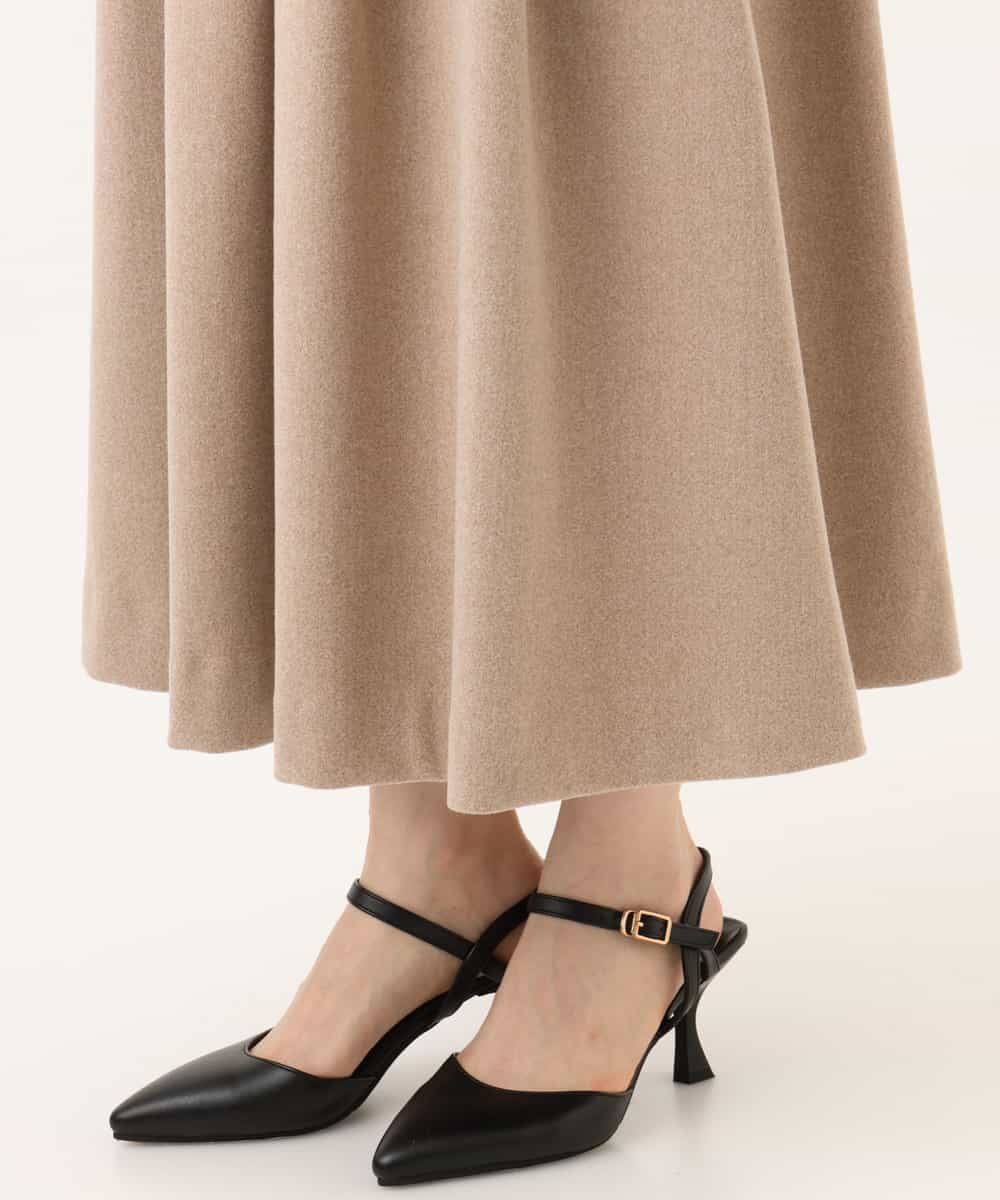 NHHAI86290 GIANNI LO GIUDICE(小さいサイズ)(メゾン ドゥ サンク) [セットアップ対応]タックフレアースカート ベージュ