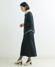 NHHAT20240 GIANNI LO GIUDICE(小さいサイズ)(メゾン ドゥ サンク) [日本製]サキソニーマーメイドスカート ライトグレー