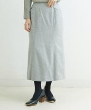 NHHAT20240 GIANNI LO GIUDICE(小さいサイズ)(メゾン ドゥ サンク) [日本製]サキソニーマーメイドスカート ライトグレー