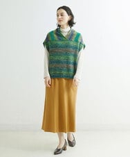 NHHAT20240 GIANNI LO GIUDICE(小さいサイズ)(メゾン ドゥ サンク) [日本製]サキソニーマーメイドスカート ライトグレー