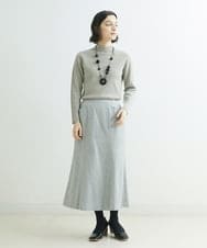 NHHAT20240 GIANNI LO GIUDICE(小さいサイズ)(メゾン ドゥ サンク) [日本製]サキソニーマーメイドスカート ライトグレー