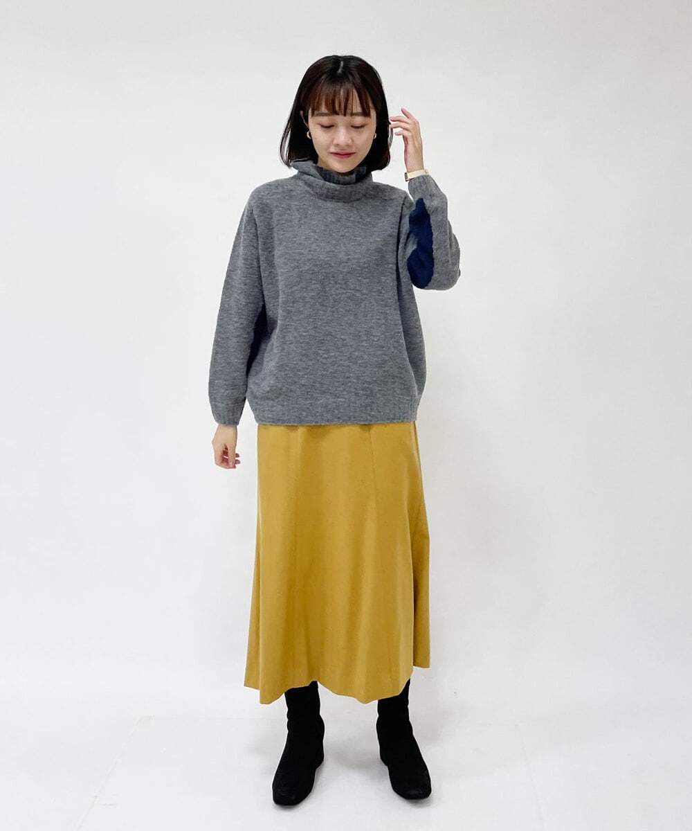 NHHAT20240 GIANNI LO GIUDICE(小さいサイズ)(メゾン ドゥ サンク) [日本製]サキソニーマーメイドスカート ライトグレー