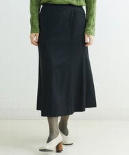 NHHAT20240 GIANNI LO GIUDICE(小さいサイズ)(メゾン ドゥ サンク) [日本製]サキソニーマーメイドスカート ブラック