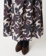 NHHAW12330 GIANNI LO GIUDICE(小さいサイズ)(メゾン ドゥ サンク) ボイルフラワープリントスカート[セットアップ対応] ネイビー系