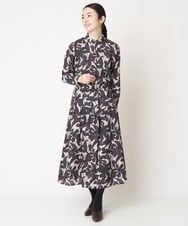 NHHAW12330 GIANNI LO GIUDICE(小さいサイズ)(メゾン ドゥ サンク) ボイルフラワープリントスカート[セットアップ対応] ネイビー系