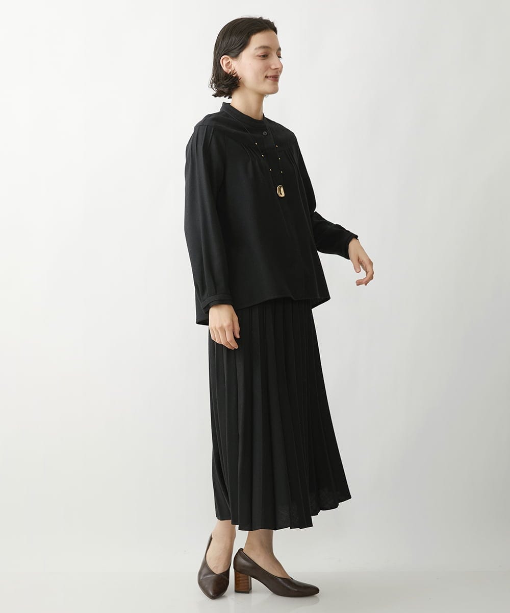 NHHAW30330 GIANNI LO GIUDICE(小さいサイズ)(メゾン ドゥ サンク) [セットアップ対応]ウール混ビエラスカート ブラック