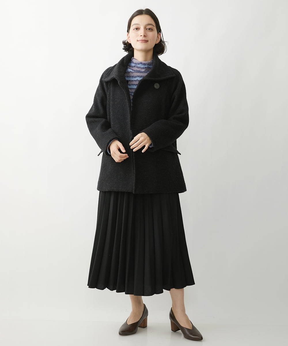 NHHAW30330 GIANNI LO GIUDICE(小さいサイズ)(メゾン ドゥ サンク) [セットアップ対応]ウール混ビエラスカート ブラック