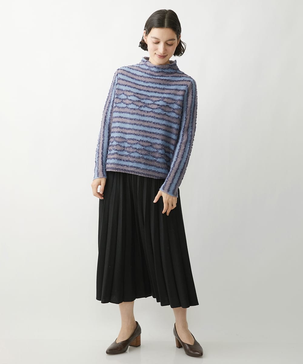 NHHAW30330 GIANNI LO GIUDICE(小さいサイズ)(メゾン ドゥ サンク) [セットアップ対応]ウール混ビエラスカート ブラック