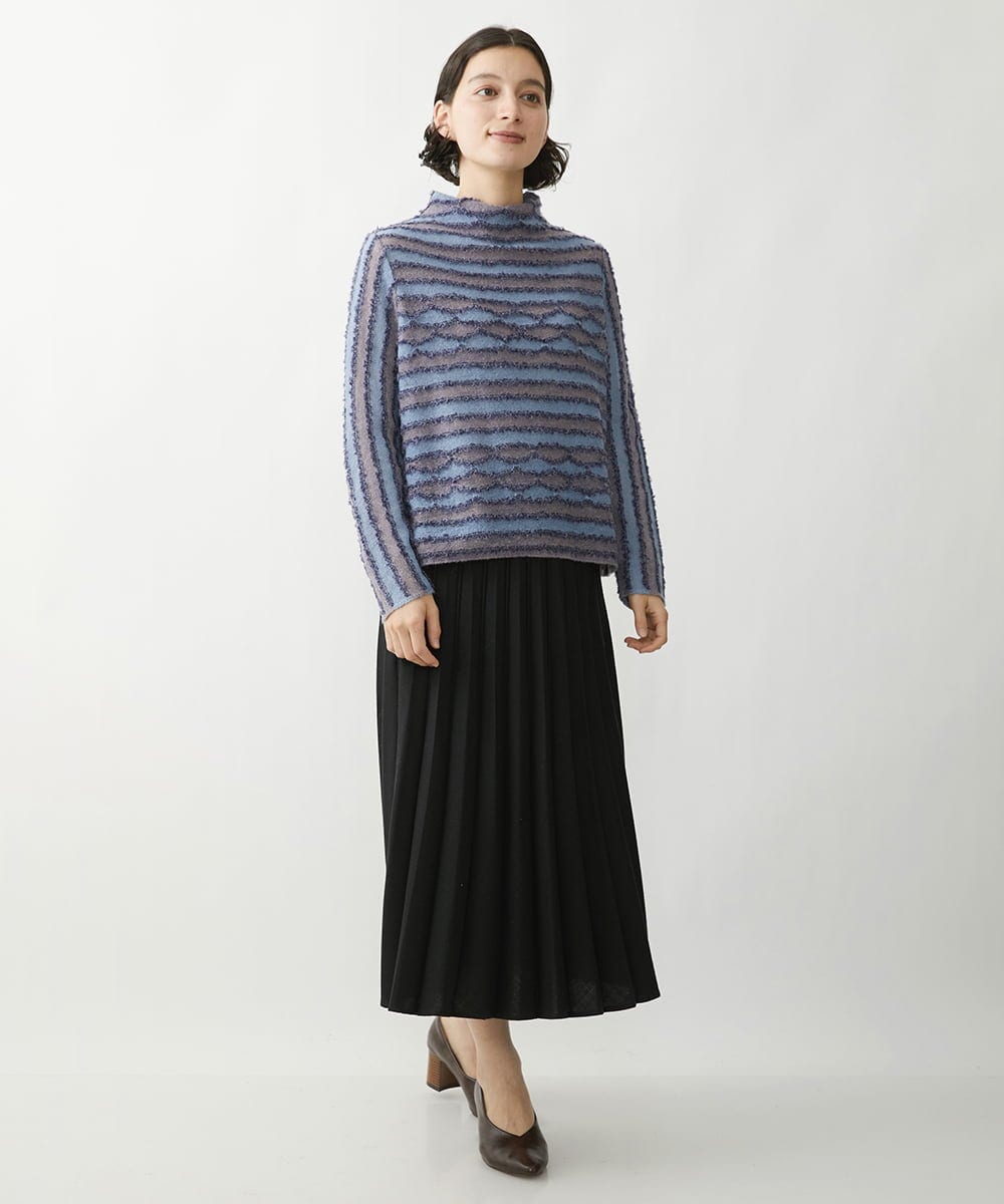 NHHAW30330 GIANNI LO GIUDICE(小さいサイズ)(メゾン ドゥ サンク) [セットアップ対応]ウール混ビエラスカート ブラック